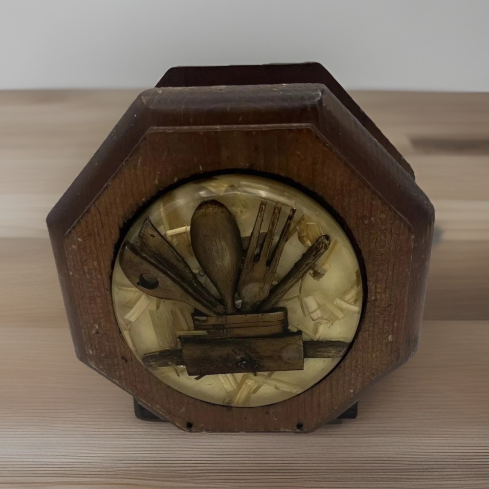Vintage Napkin Holder Wooden Kitchen Utensils Straw Retro Home Decor Tableware